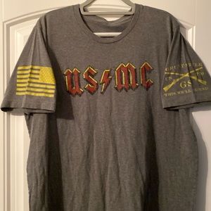 Hey and red Grunt Style T-shirt.